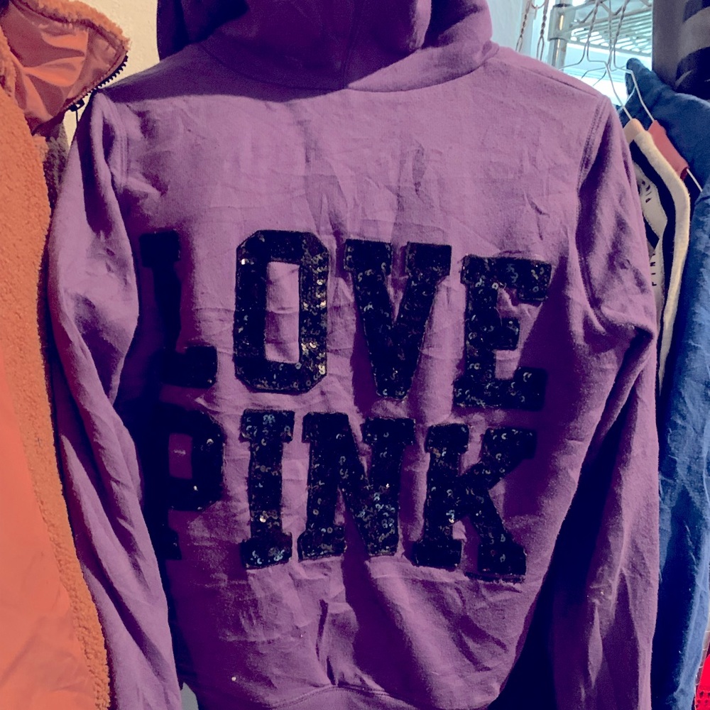 Vs pink BLING zip up jacket